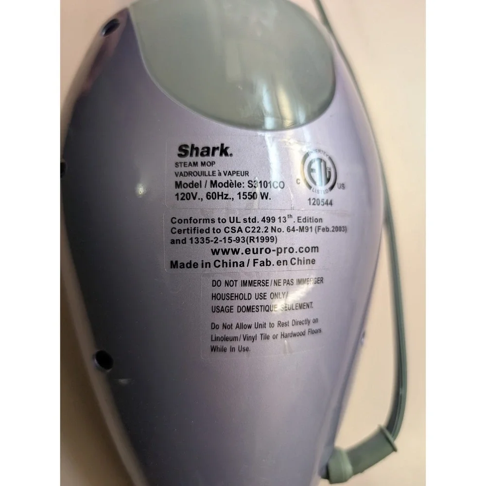 Shark Steam Mop Hard Floor Steam Cleaner Sanitizer Compact S3101 Handle Steam